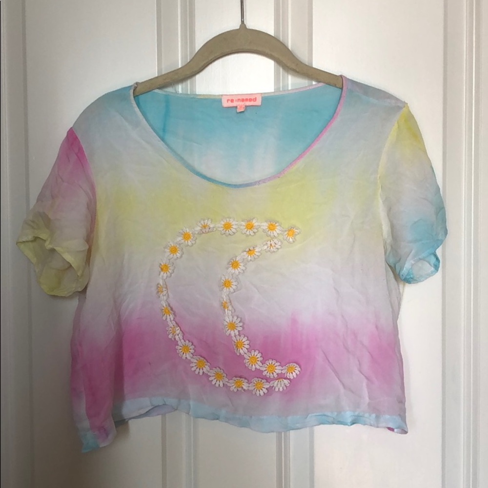 Moon flower crop top